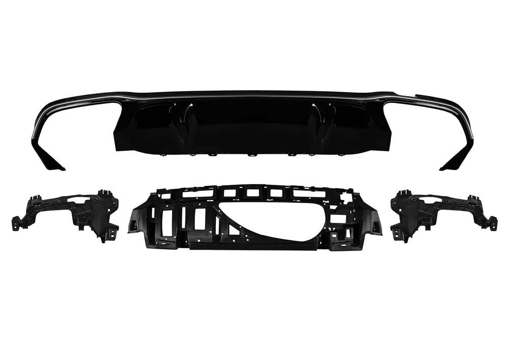 Difuzor tip E63 GT potrivit pentru bara spate A Design pe Mercedes E-Class W213 după 2021 -oo–oo-, cu garnitură cromată Livrare gratuită