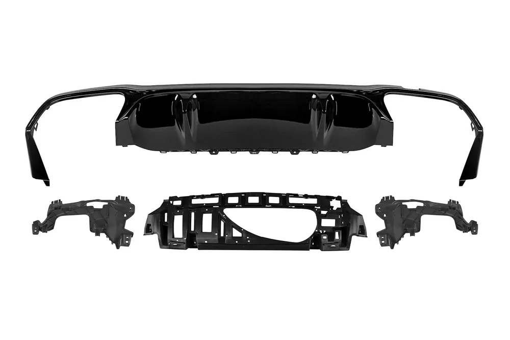 Difuzor tip E63 GT potrivit pentru bara spate A Design pe Mercedes E-Class W213 după 2021 -oo–oo-, cu garnitură neagră Preț promoțional