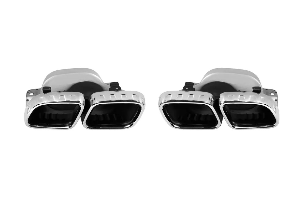 Noutate Set A Design tevi de evacuare cromate tip E63 GT potrivite pentru Mercedes E-Class W213 sedan, S213 break 2016-2022
