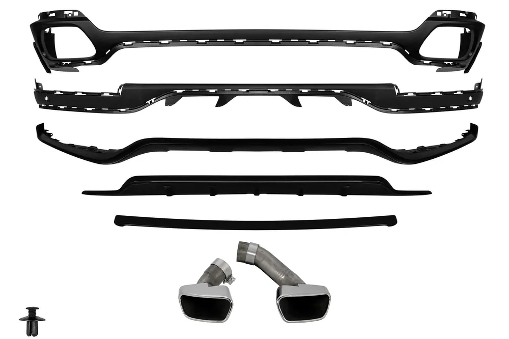 Pachet aerodinamic cu capete cromate potrivit pentru BMW X5 F15 2014-2018 cu bare standard Chilipir