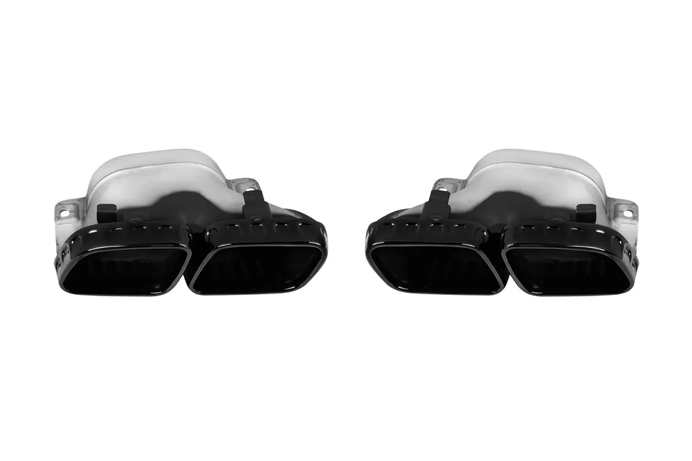 Set de terminale de evacuare negre tip E63 GT potrivit pentru Mercedes E-Class W213 după 2021 Reducere extra