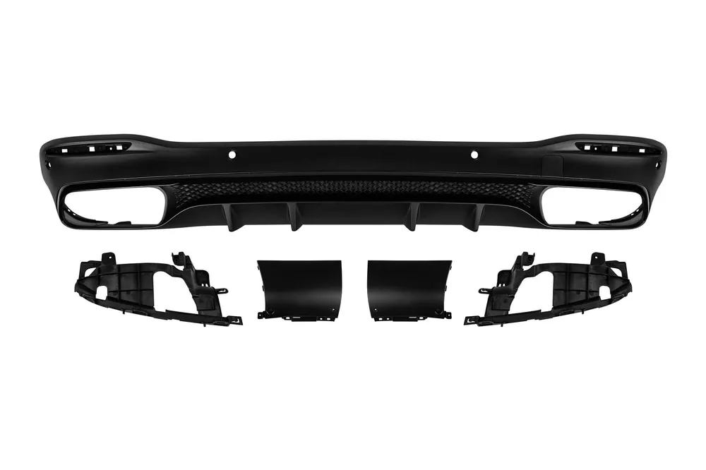 Difuzor tip GLS63 potrivit pentru bara spate A Design pe Mercedes GLS X167 dupa 2019 -oo–oo-, cu garnitura neagra Chilipir
