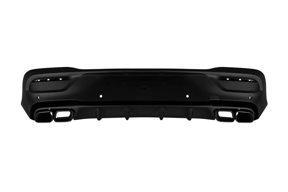 Super ofertă Difuzor tip GLE63 A Design cu capete negre potrivit pentru bara din spate a Mercedes GLE Coupe C167 după 2020 -oo–oo-