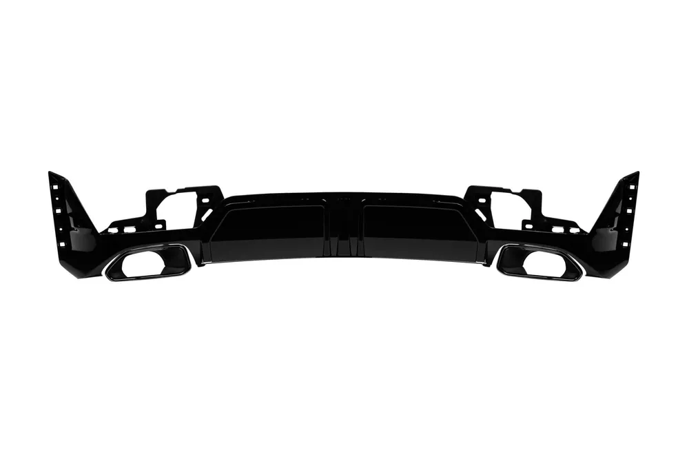 Preț mic Difuzor tip 340 M Performance Design Design cu capace negre potrivit pentru bara spate M la BMW Seria 3 G20 sedan după 2022, lac negru -O–O-