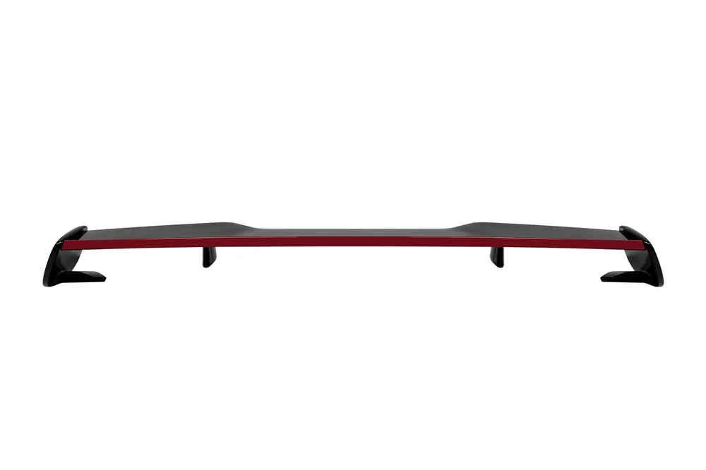 Spoiler potrivit pentru portbagaj tip A45 cu margine roșie pentru Mercedes A-Class W177 hatchback după 2018, lac negru Reducere extra