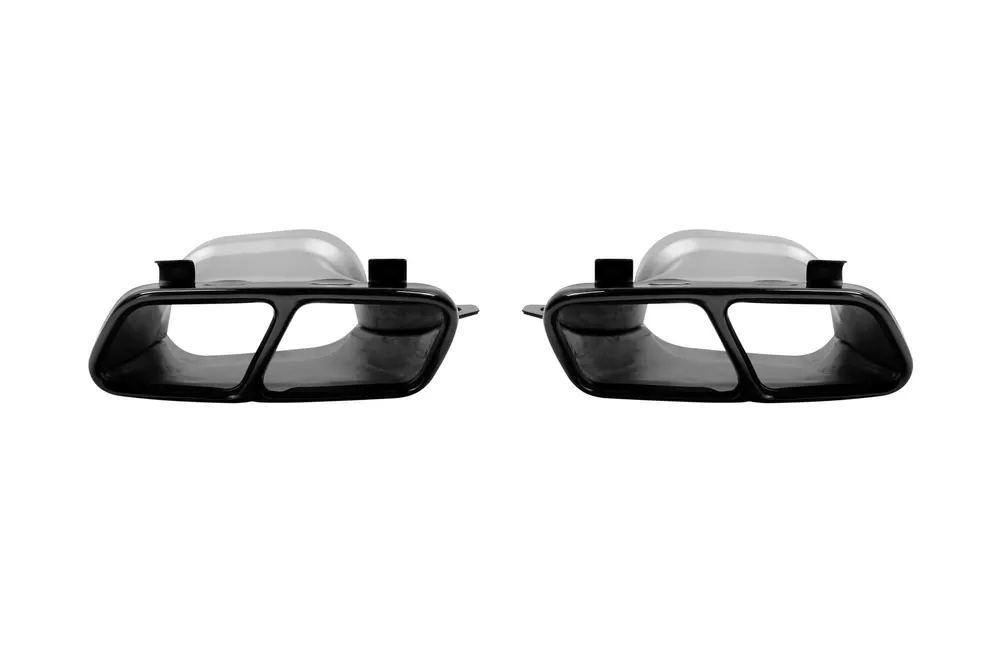 Preț promoțional Set de capace de eșapament negre tip 45 A Design, potrivite pentru Mercedes A-Class W176 2013-2018, CLA C117 2013-2019