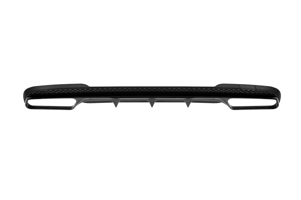 Ofertă limitată Difuzor tip E63 potrivit pentru bara spate A Design pe Mercedes E-Class W212 sedan 2014-2016, negru mat cu garnitură neagră, -oo–oo-