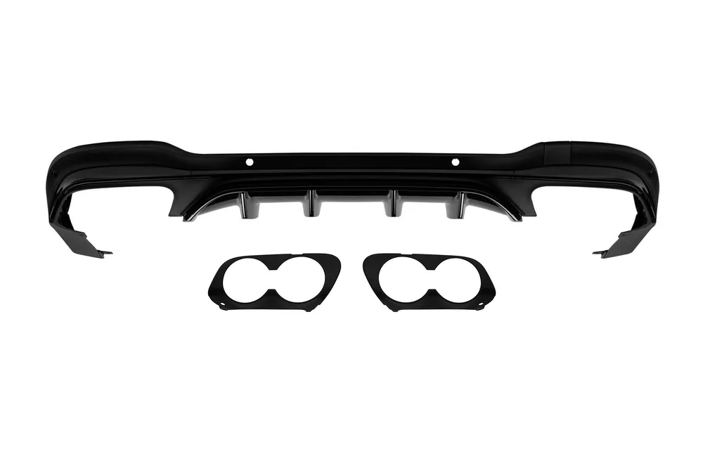 Difuzor tip 43 potrivit pentru bara din spate A Design line, GLC63, GLC43 a Mercedes GLC SUV X253 2015-2022 -oo–oo-, cu garnitură de lac negru Retur gratuit