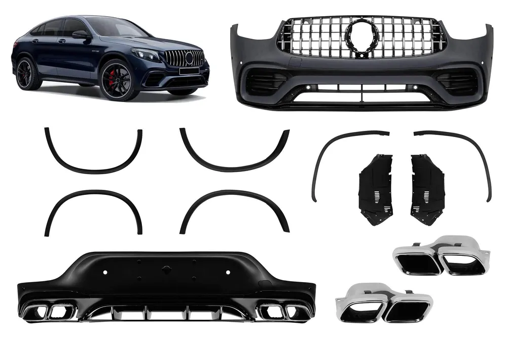 Cumpără acum Un pachet de design tip GLC63 potrivit pentru Mercedes GLC Coupe C253 2020-2023