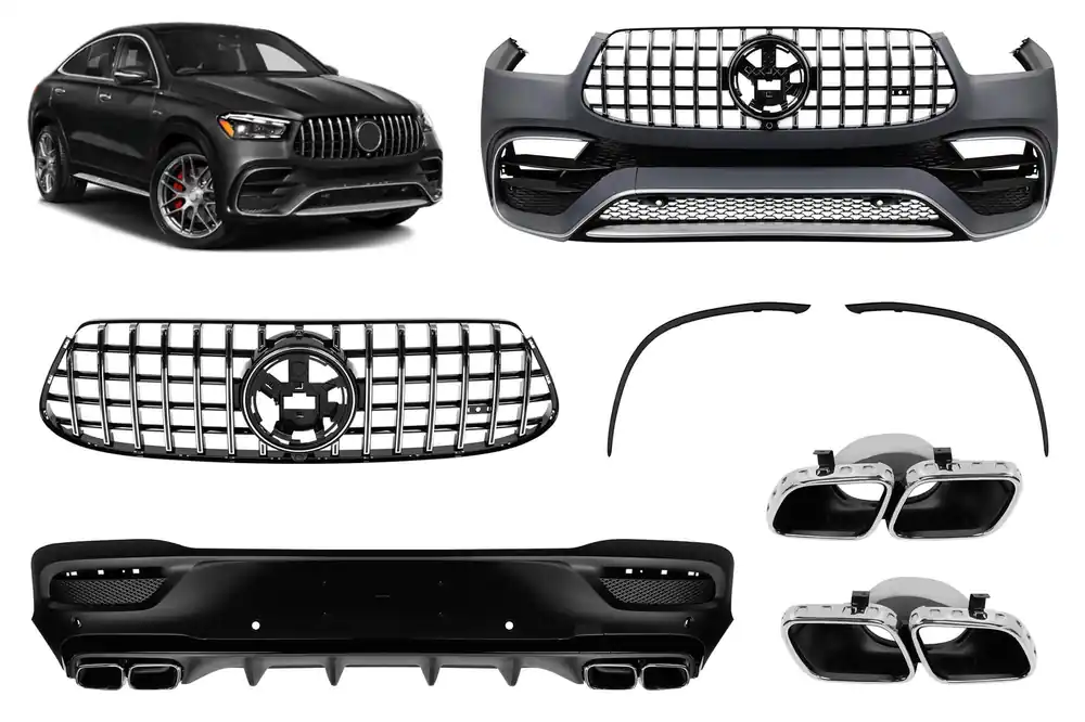 Comandă acum Pachetul GLE63 A Design potrivit pentru Mercedes GLE Coupe C167 după 2019 pentru modelul echipat cu bara spate A Design line