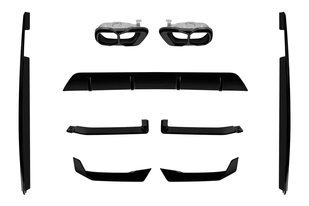 Preț redus Pachet Aero tip M Performance Design Design potrivit pentru BMW X6 G06 după 2023 pentru barele M-technik, lac negru