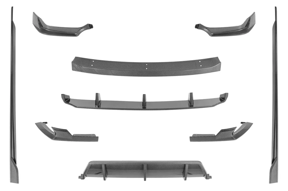 Pachet Aero tip Black Knight potrivit pentru BMW X6 G06 2020-2022 pentru bare M, culoare carbon Mai ieftin