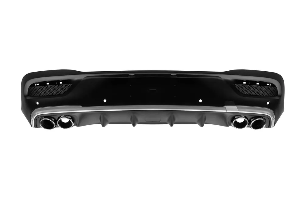Ofertă de sezon Difuzor tip GLE53 cu capete cromate pentru bara spate A Design potrivit pentru Mercedes GLE Coupe C167 după 2020 -oo–oo-, cu garnitură cromată