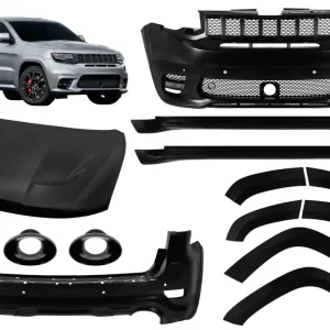 Ultima șansă Pachet de tuning tip SRT potrivit pentru Jeep Grand Cherokee 2014-2020 cu capete negre