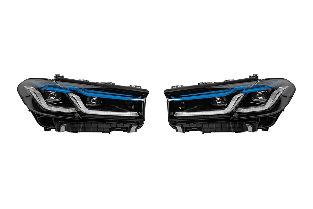 Set de faruri LED tip LCI potrivit pentru BMW Seria 5 G30 sedan, G31 break 2017-2020 pentru modelele echipate cu bara de protecție M Sport LCI 2020-2022 Calitate înaltă