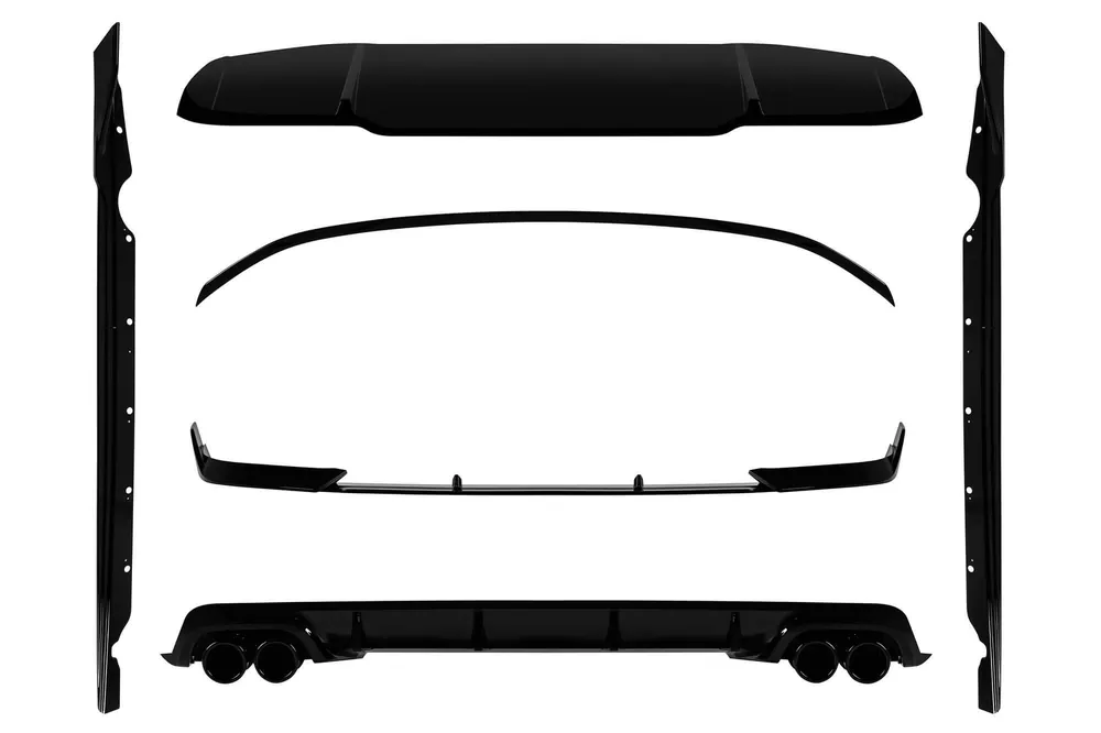 Pachet Aero potrivit pentru BMW X1 U11 după 2023, lac negru, potrivit pentru modelul cu bare de protecție M tech Popular