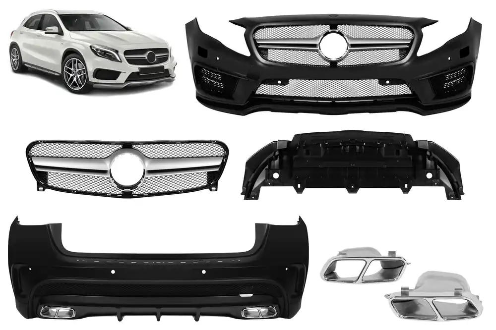 Pachet de tuning tip 45 potrivit pentru Mercedes GLA X156 2014-2016 Expediere rapidă