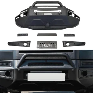 Bumper frontal metalic cu bar de protecție potrivit pentru Land Rover Defender după 2020 Premium