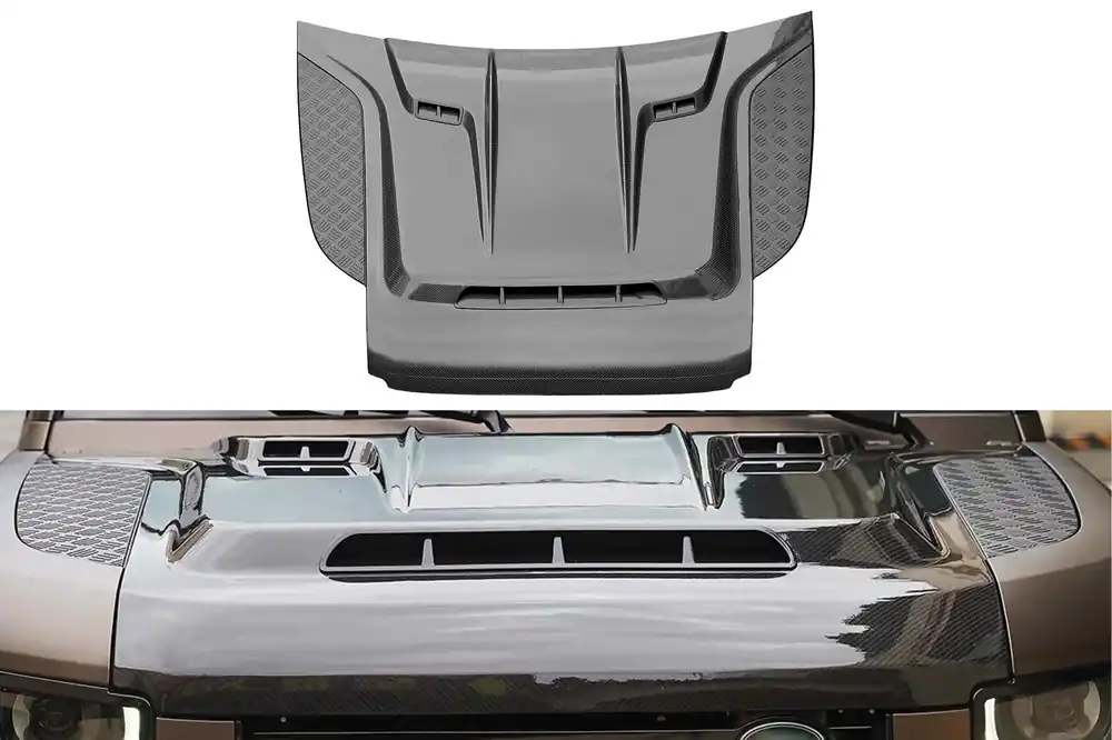 Capotă frontală din carbon potrivită pentru Land Rover Defender după 2020 Doar azi