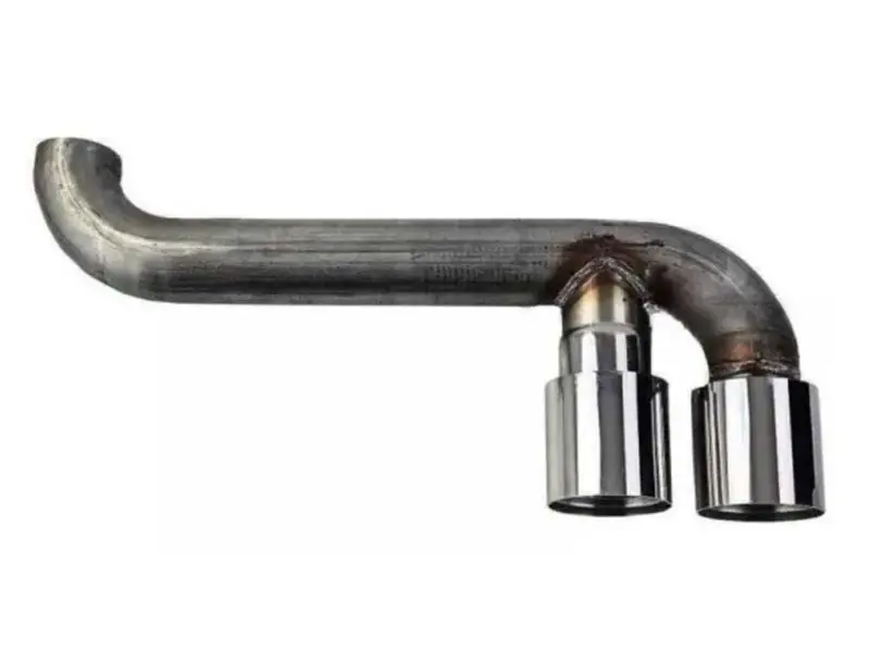 Dublu vârf de eșapament cromat tip JCW potrivit pentru Mini Cooper F55 2014-2020, cu 5 uși Preț redus