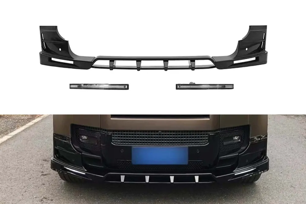 Reducere de preț Spoiler Rock potrivit pentru bara de protecție frontală a Land Rover Defender după 2020, lac negru