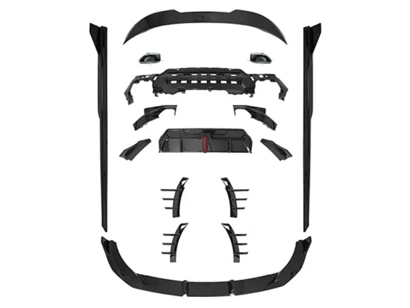 Pachet Aero tip BF design potrivit pentru BMW Seria 2 G42 coupe după 2022, pentru modelul echipat cu pachet M tech, lac negru Livrare rapidă