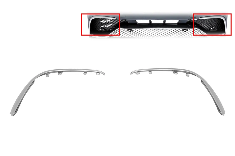 Mai ieftin Set de sprâncene deasupra grilelor în bara de protecție frontală A Design potrivit pentru Mercedes GLE Coupe C292 2015-2019, stânga și dreapta