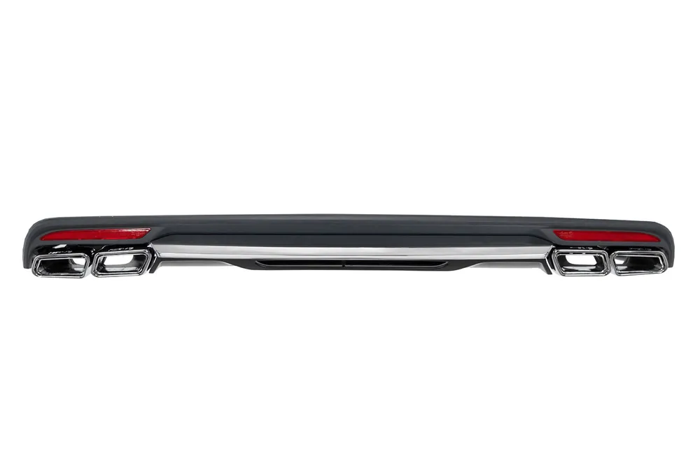 Difuzor tip S63 cu capete cromate pentru bara AMG spate potrivit pentru Mercedes S-Class W222 2013-2017 -oo–oo-, cu garnitură cromată Cel mai bun preț