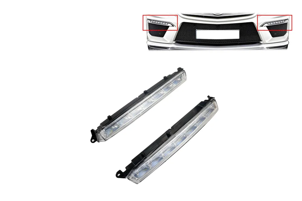 Expediere rapidă Lumini de zi potrivite pentru bara AMG la Mercedes ML W166 2011-2015/GL X166 2012-2015