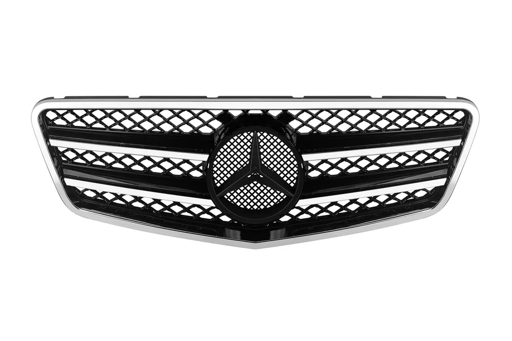 Grilă tip AMG crom/neagră, potrivită pentru Mercedes E-Class W212 2009-2013 Popular