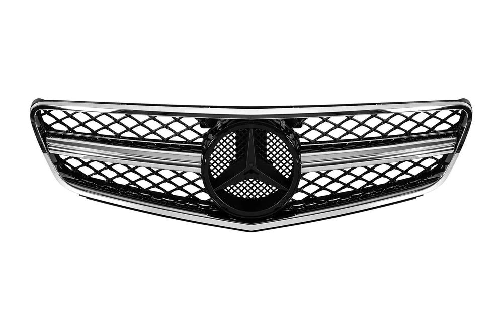 Expediere rapidă Grilă tip AMG crom/neagră potrivită pentru Mercedes C-Class W204 sedan, break, coupe 2007-2014