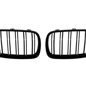 Calitate înaltă Grile rinichi cu două fante, lucioase negre, potrivite pentru BMW X3 E83 2007-2010