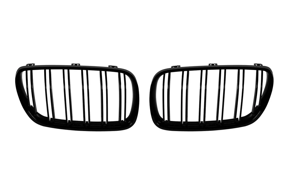 Calitate înaltă Grile rinichi cu două fante, lucioase negre, potrivite pentru BMW X3 E83 2007-2010