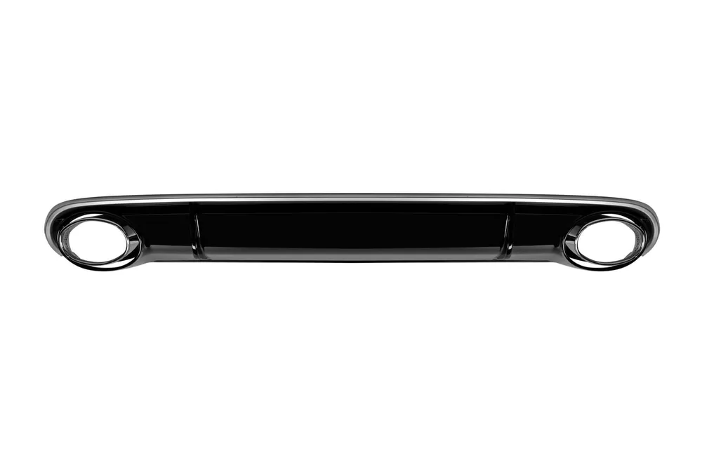 Reduceri Difuzor tip RS4 cu capete cromate potrivit pentru bara spate standard a Audi A4 sedan, break 2007-2011 -O–O-