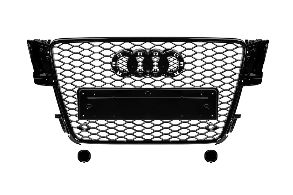 Reducere extra GRILĂ VOPSITĂ NEAGRĂ TIP RS5 POTRIVITĂ PENTRU AUDI A5 2007-2011, CU ORIFICII PENTRU SENSOARE DE PARCARE
