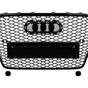 Super ofertă Grilă tip RS5 crom/neagră potrivită pentru Audi A5 Sportback, coupe, cabrio 2012-2016 pentru modelele echipate cu bara frontală standard sau S-line