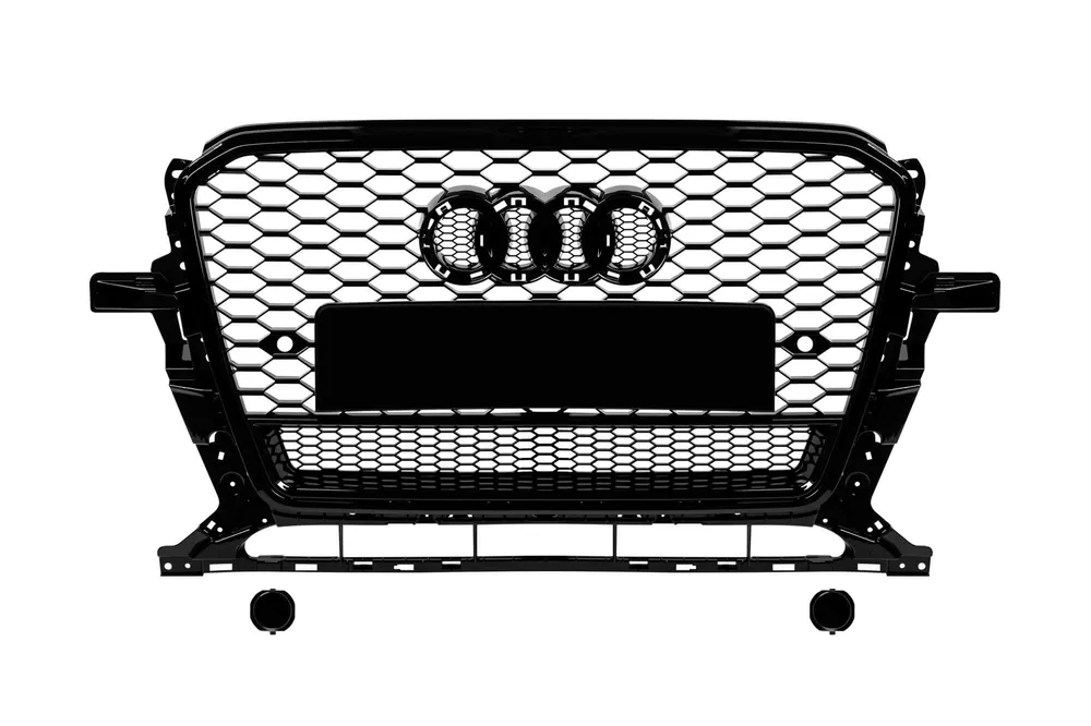 Bestseller Grilă tip RS cu lac negru, potrivită pentru Audi Q5 2012-2015, cu deschideri pentru senzori de parcare