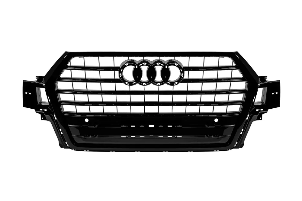 Grilaj lacuit negru tip SQ7 potrivit pentru Audi Q7 2015-2019 cu deschideri pentru senzori de parcare Plată securizată