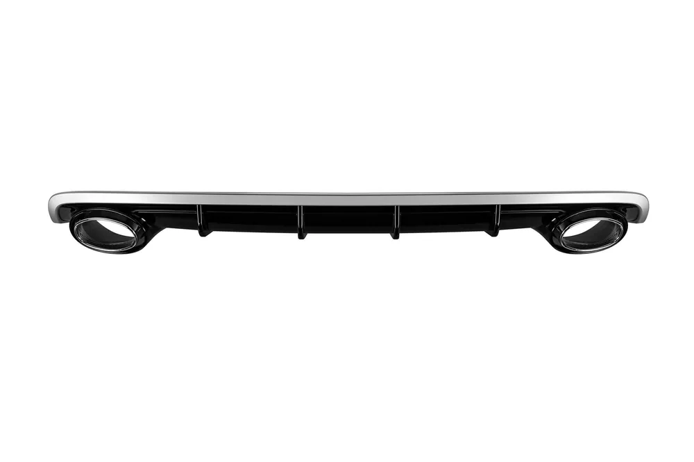 Difuzor tip RS6 cu capace cromate potrivit pentru bara spate standard a Audi A6 2015-2018 -O–O- Popular