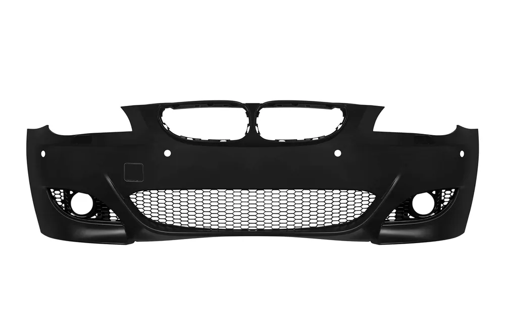 Plată securizată Bara frontală M5 potrivită pentru BMW Seria 5 E60 sedan, E61 touring 2004-2007 cu PDC, cu duze, fără faruri de ceață