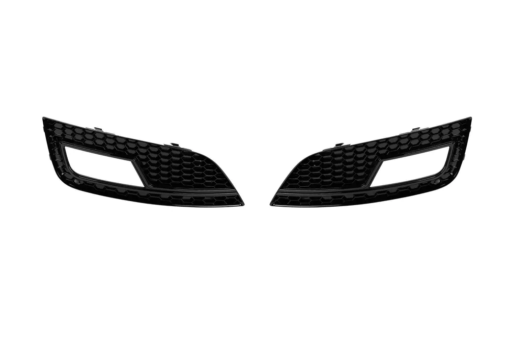 Promoție Set grilă tip RS4 în jurul farurilor de ceață potrivit pentru Audi A4 B8 sedan, break 2012-2015, lac negru