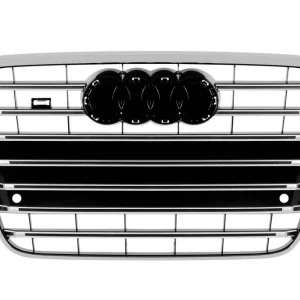 Calitate înaltă Grilă tip S6 crom/neagră potrivită pentru Audi A6 2011-2015 cu PDC
