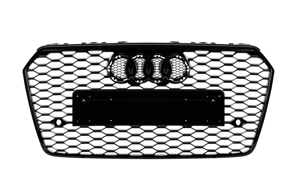 Premium Grilă tip RS cu lac negru, potrivită pentru Audi A7 2015-2017