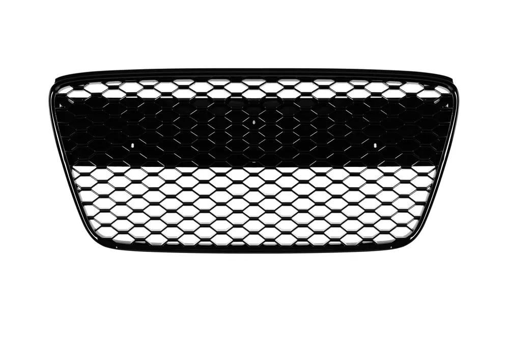 Premium Grilaj Gloss Black în stil RS, potrivit pentru Audi R8 2013-2015, cu cadru Gloss Black