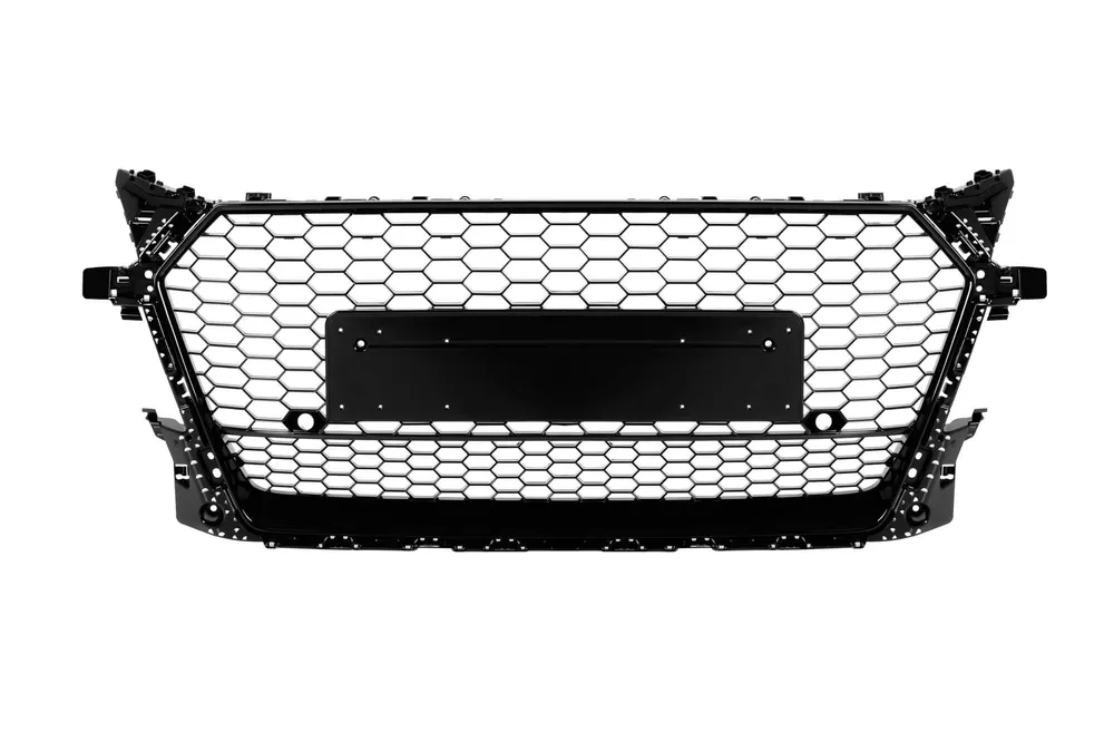 Reducere Grilaj Gloss Black stil RS, potrivit pentru Audi TT Coupe, Convertible 2015-2022 fără bază pentru emblemă