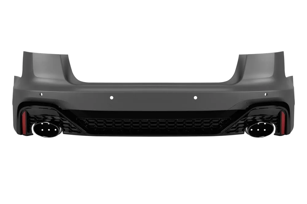 Bara spate RS6 2021 potrivită pentru Audi A6 sedan 2015-2018 cu ieșiri de evacuare negre Doar azi