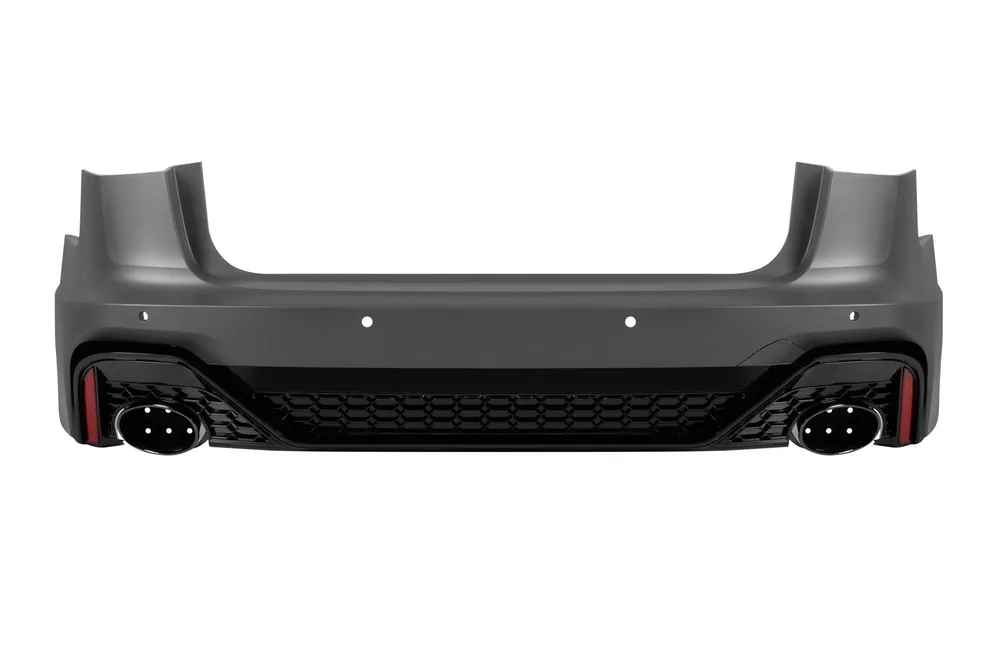 Ultima șansă Bara spate RS6 2021 potrivită pentru Audi A6 Avant, Allroad 2015-2018 cu ieșiri de evacuare negre