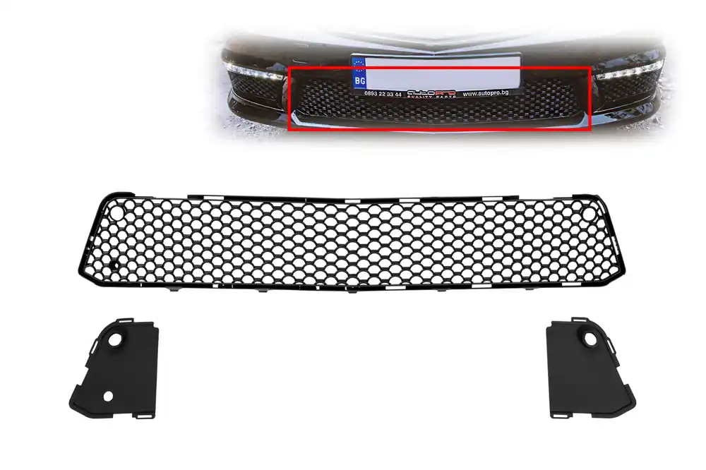 Reducere Grilaj central potrivit pentru bara de protecție frontală A Design tip S65 pentru Mercedes S-Class W221 2006-2013