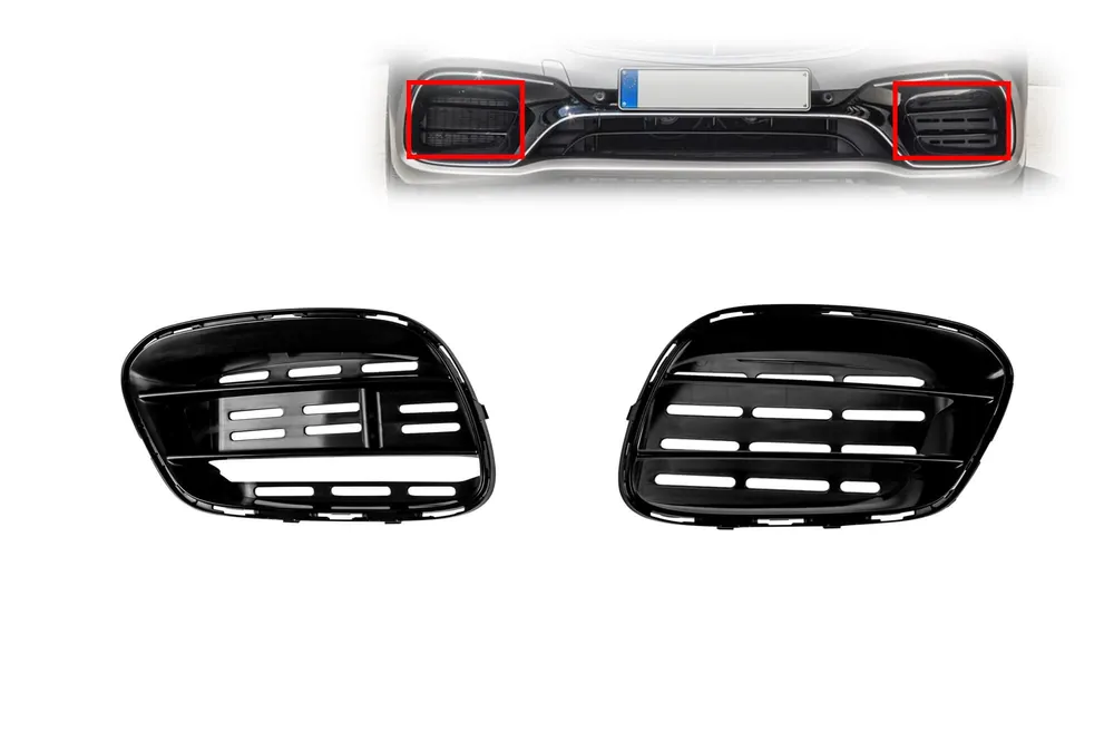 Set grilaj frontal potrivit pentru bara de protecție A Design S63 pentru Mercedes S-Class W222 2017-2020, stânga și dreapta Lichidare de stoc