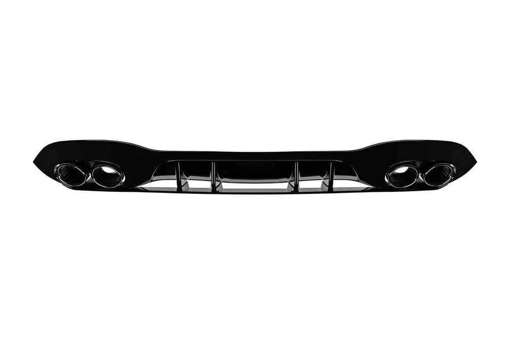Ofertă limitată Difuzor tip A45 cu capace negre potrivit pentru bara de protecție A Design la Mercedes Clasa A W177 după 2018 -oo–oo-